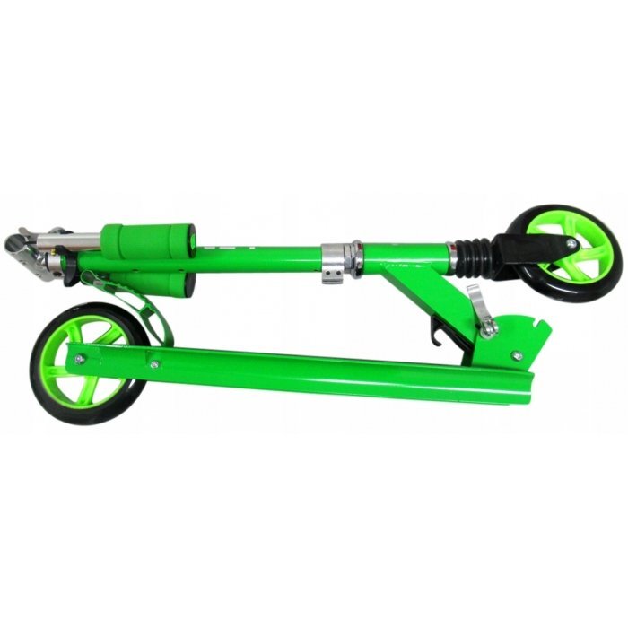 R-Sport Trotineta H5 verde cu 2 roti pliabila roti din cauciuc ghidon reglabil greutate admisa 100 kg