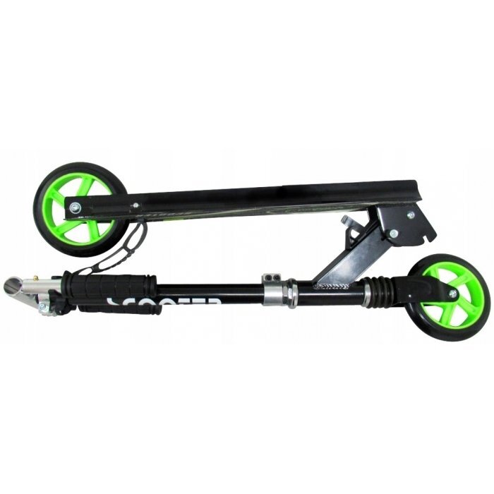 R-Sport Trotineta H7 negru-verde pliabila cu roti din cauciuc greutate admisa 100 kg