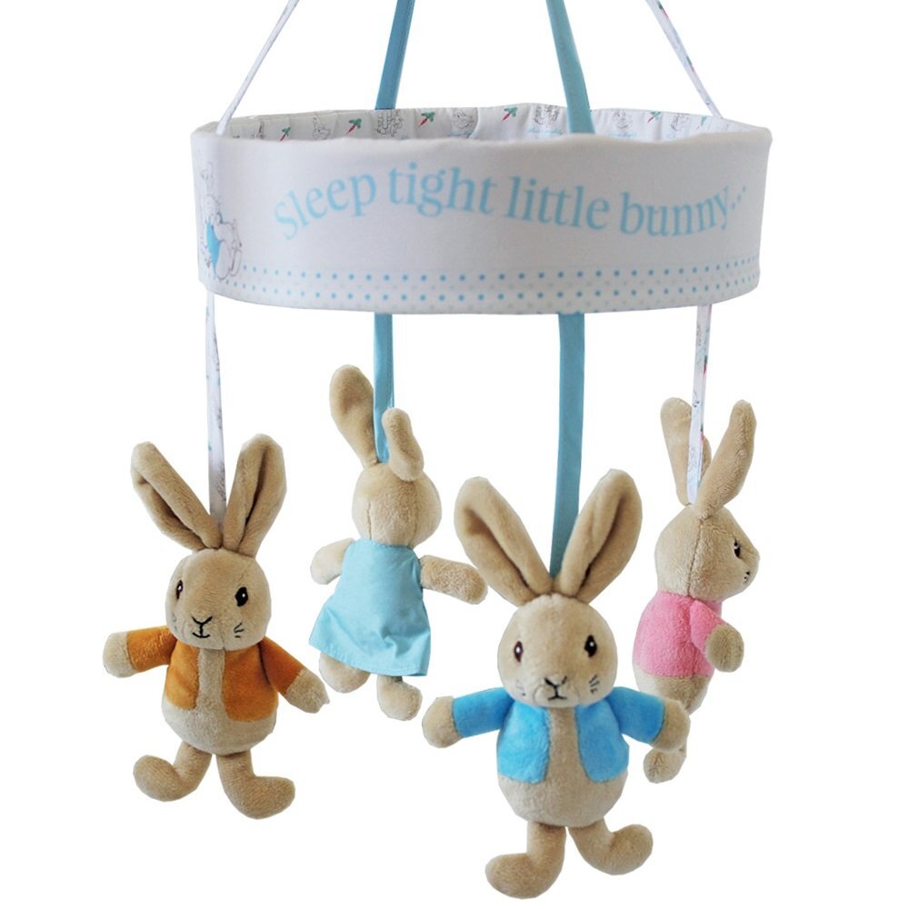 Rainbow Design Carusel muzical pentru patut Peter Rabbit