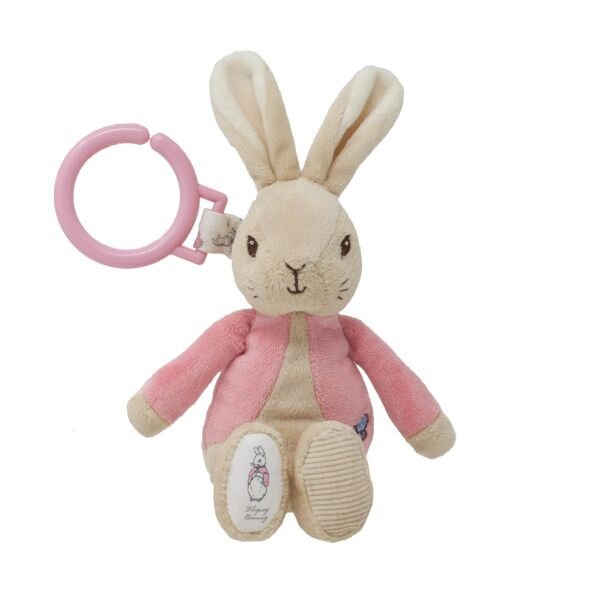 Rainbow Design Jucarie atasabila din plus cu vibratii 22 cm Flopsy Rabbit