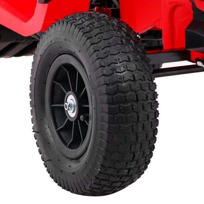 Ramiz Atv electric pentru copii Air BDM0906 102x65x73 cm rosu 90W cu suspensii lumini sunete panou audio si scaun piele