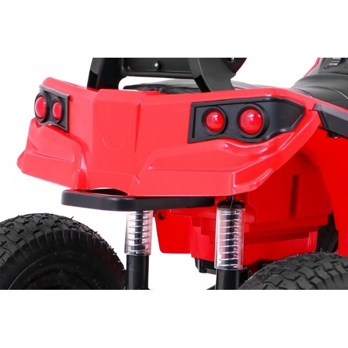 Ramiz Atv electric pentru copii Air BDM0906 102x65x73 cm rosu 90W cu suspensii lumini sunete panou audio si scaun piele