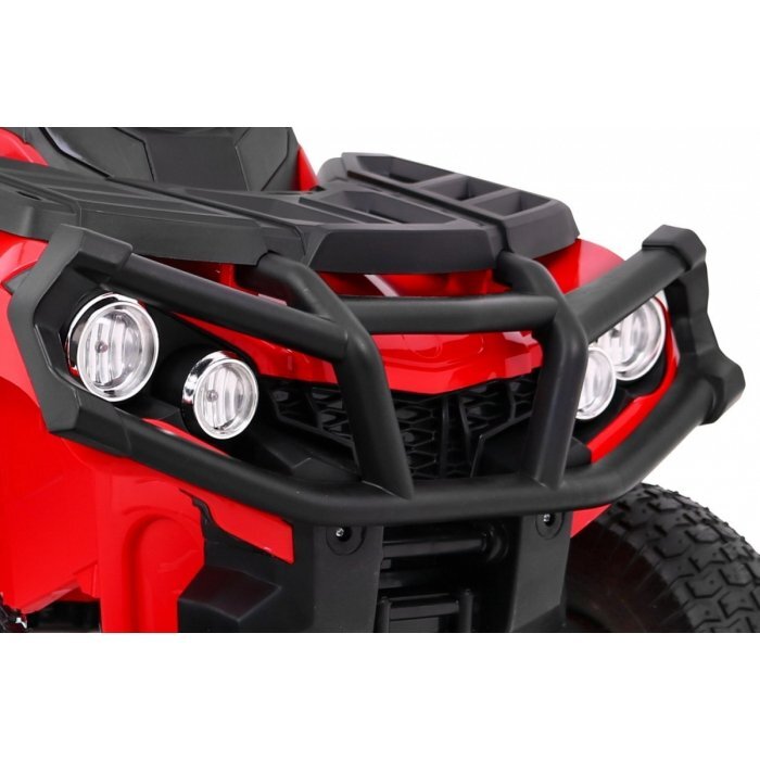 Ramiz Atv electric pentru copii Air BDM0906 102x65x73 cm rosu 90W cu suspensii lumini sunete panou audio si scaun piele