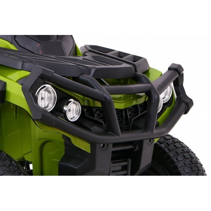 Ramiz Atv electric pentru copii Air BDM0906 102x65x73 cm verde 90W cu suspensii lumini sunete panou audio si scaun piele