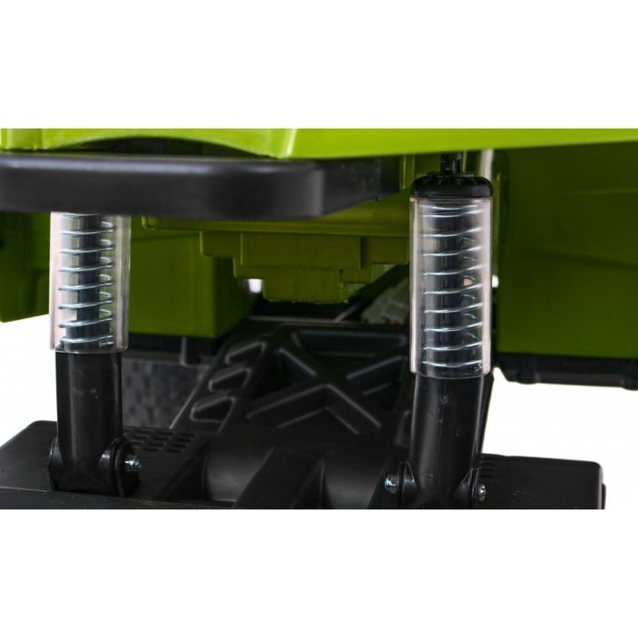 Ramiz Atv electric pentru copii Air BDM0906 102x65x73 cm verde 90W cu suspensii lumini sunete panou audio si scaun piele