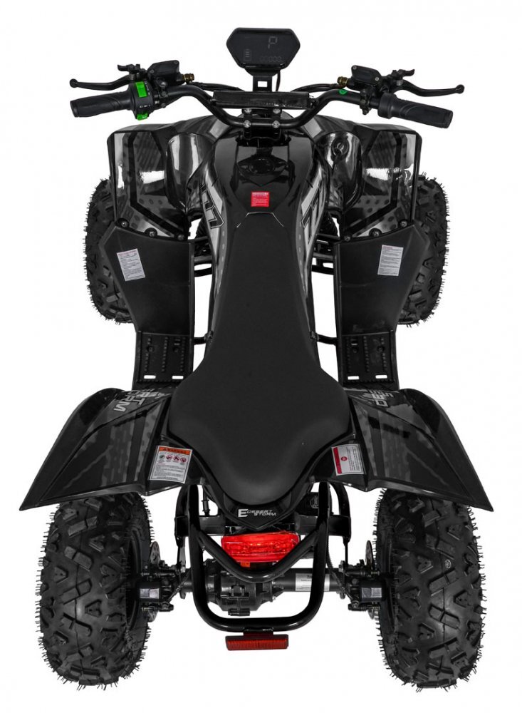 Ramiz ATV electric pentru copii Desert Storm Black Motor 800W baterie 48V20Ah panoul de bord iluminat cu afisaj viteza kilometraj si incarcare pornire la cheie cu marsarier cutie de viteze automata pana la 40 kmh