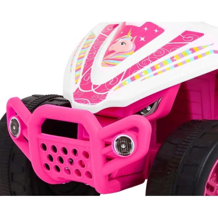 Ramiz Atv electric pentru copii Little Monster TR1805 roz 25W cu panou audio si acceleratie pe ghidon 70x38.5x42 cm