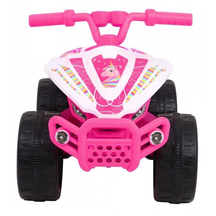 Ramiz Atv electric pentru copii Little Monster TR1805 roz 25W cu panou audio si acceleratie pe ghidon 70x38.5x42 cm