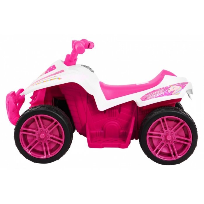 Ramiz Atv electric pentru copii Little Monster TR1805 roz 25W cu panou audio si acceleratie pe ghidon 70x38.5x42 cm