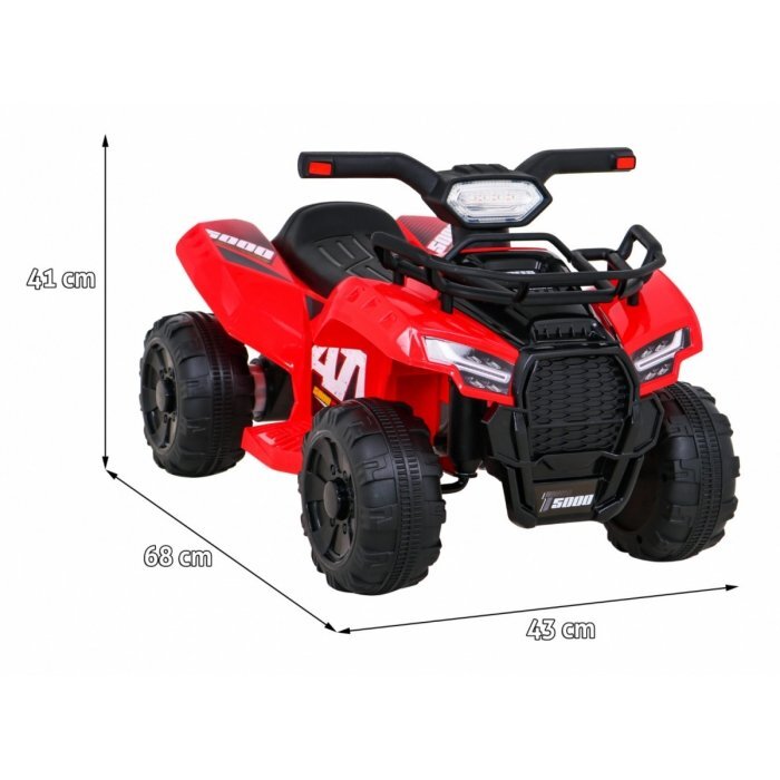 Ramiz Atv electric pentru copii Storm 68x43x41 cm rosu 25W cu lumini si panou audio