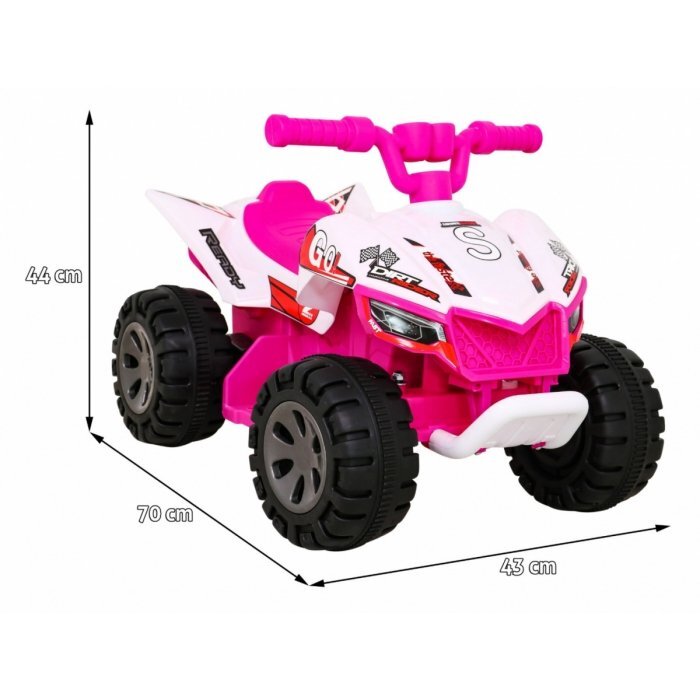 Ramiz Atv electric pentru copii The Fastest JS320 70x43x44 cm roz 25W cu panou audio