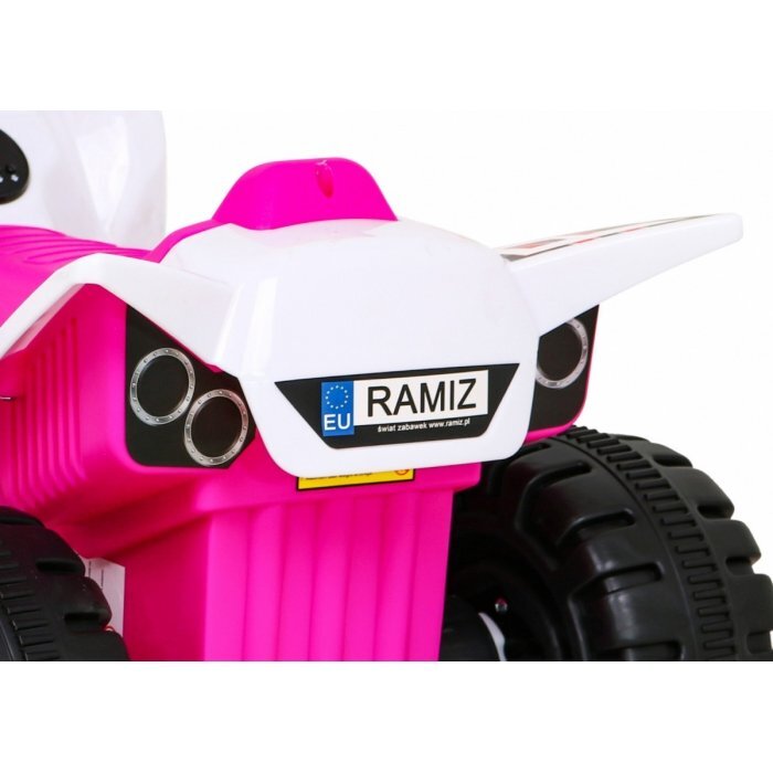 Ramiz Atv electric pentru copii The Fastest JS320 70x43x44 cm roz 25W cu panou audio