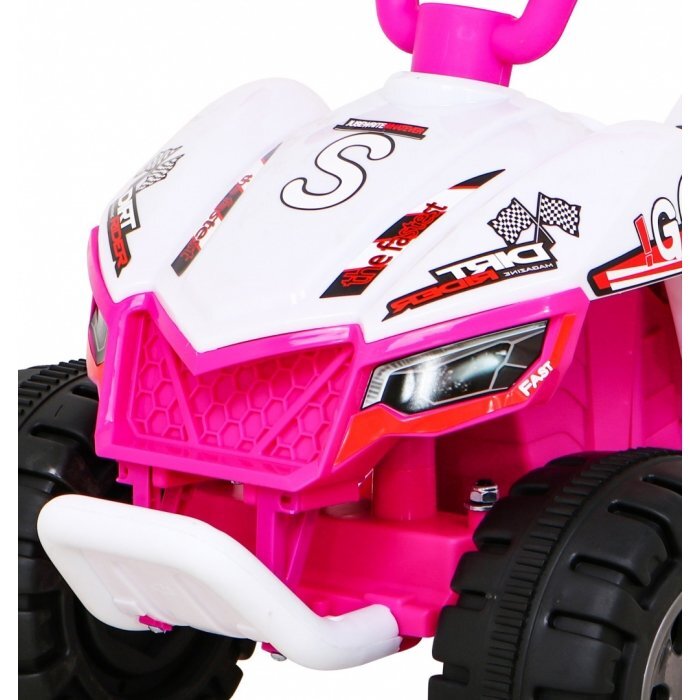 Ramiz Atv electric pentru copii The Fastest JS320 70x43x44 cm roz 25W cu panou audio