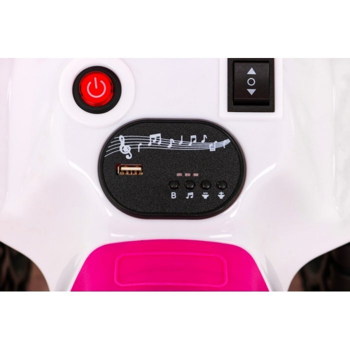 Ramiz Atv electric pentru copii The Fastest JS320 70x43x44 cm roz 25W cu panou audio