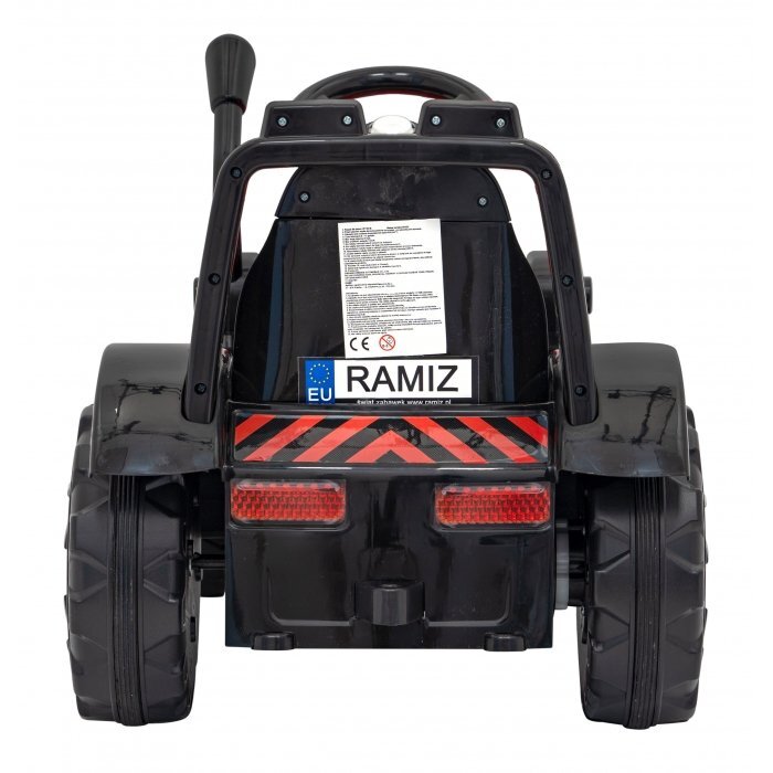 Ramiz Buldozer electric pentru copii 6V cupa mobila 86x40x42 cm rosu 25W cu sunete lumini si claxon