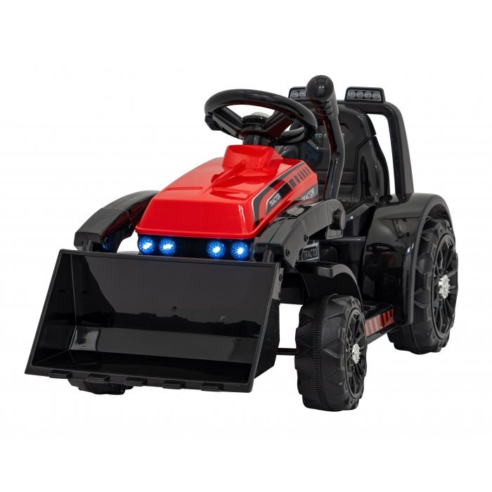 Ramiz Buldozer electric pentru copii 6V cupa mobila 86x40x42 cm rosu 25W cu sunete lumini si claxon