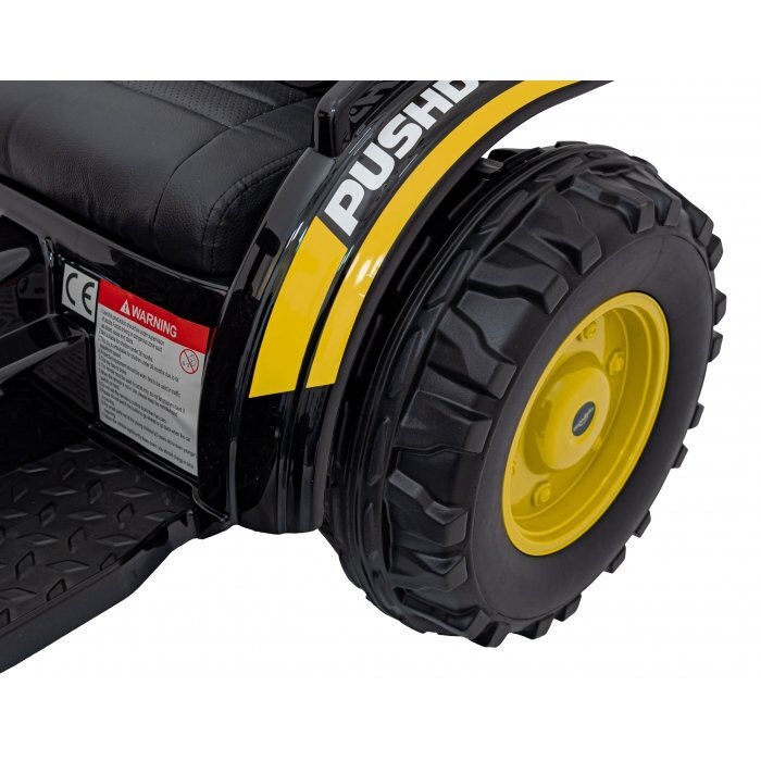 Ramiz Excavator electric pentru copii 70W galben cu brat mobil telecomanda roti Eva scaun tapitat sunete si lumini