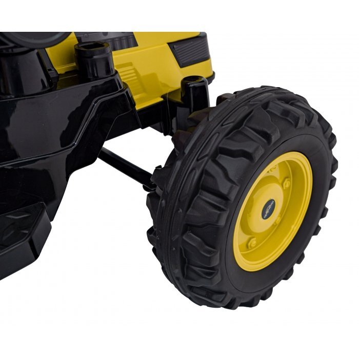 Ramiz Excavator electric pentru copii 70W galben cu brat mobil telecomanda roti Eva scaun tapitat sunete si lumini