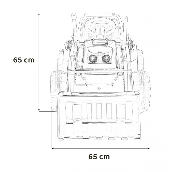 Ramiz Excavator electric pentru copii 70W rosu cu brat mobil telecomanda roti Eva scaun tapitat sunete si lumini