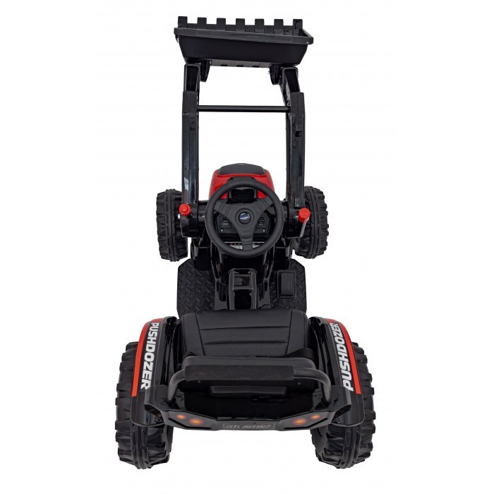 Ramiz Excavator electric pentru copii 70W rosu cu brat mobil telecomanda roti Eva scaun tapitat sunete si lumini
