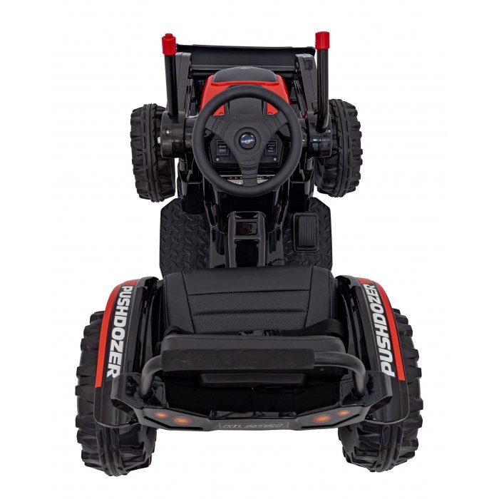 Ramiz Excavator electric pentru copii 70W rosu cu brat mobil telecomanda roti Eva scaun tapitat sunete si lumini