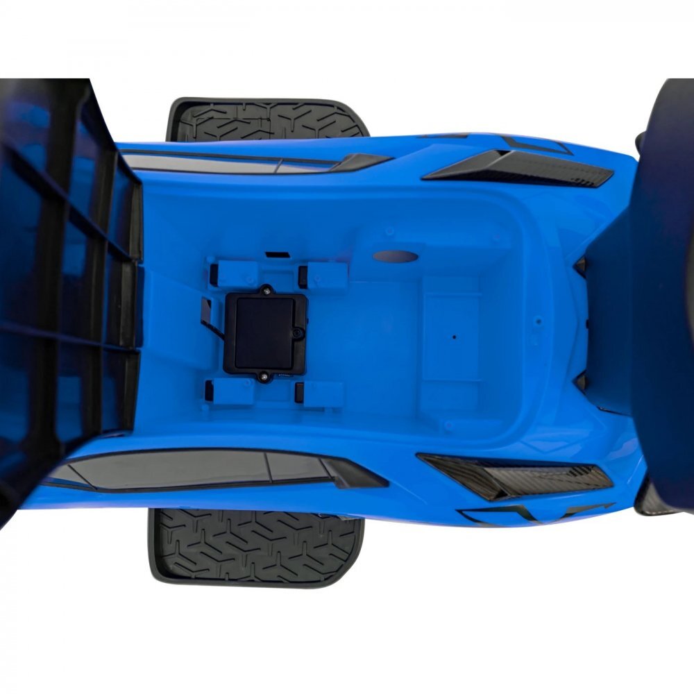 Ramiz Masinuta copii de impins Lamborghini Aventador Blue cu maner parental detasabil sunete si lumini LED roti din cauciuc suport pentru picioare bara de protectie greutate maxima admisa 30 kg