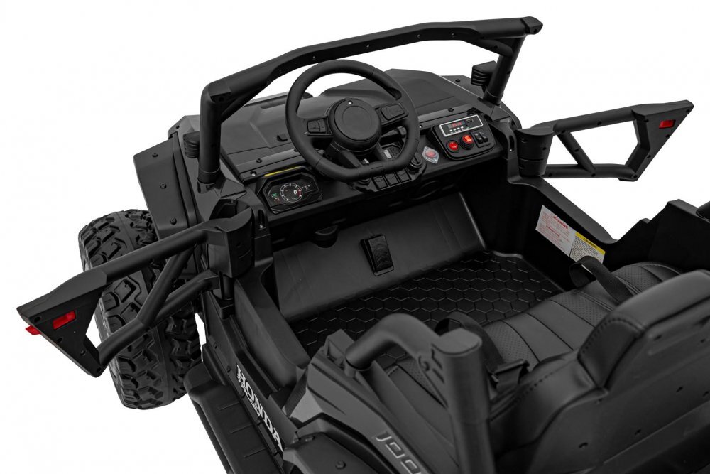 Ramiz Masinuta electrica 4x4 pentru copii Honda Black motor 4 x 120W baterie 24V9Ah cu telecomanda 2.4G 2 viteze panou audio lumini led amortizoare