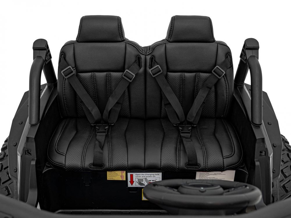 Ramiz Masinuta electrica 4x4 pentru copii Honda Black motor 4 x 120W baterie 24V9Ah cu telecomanda 2.4G 2 viteze panou audio lumini led amortizoare
