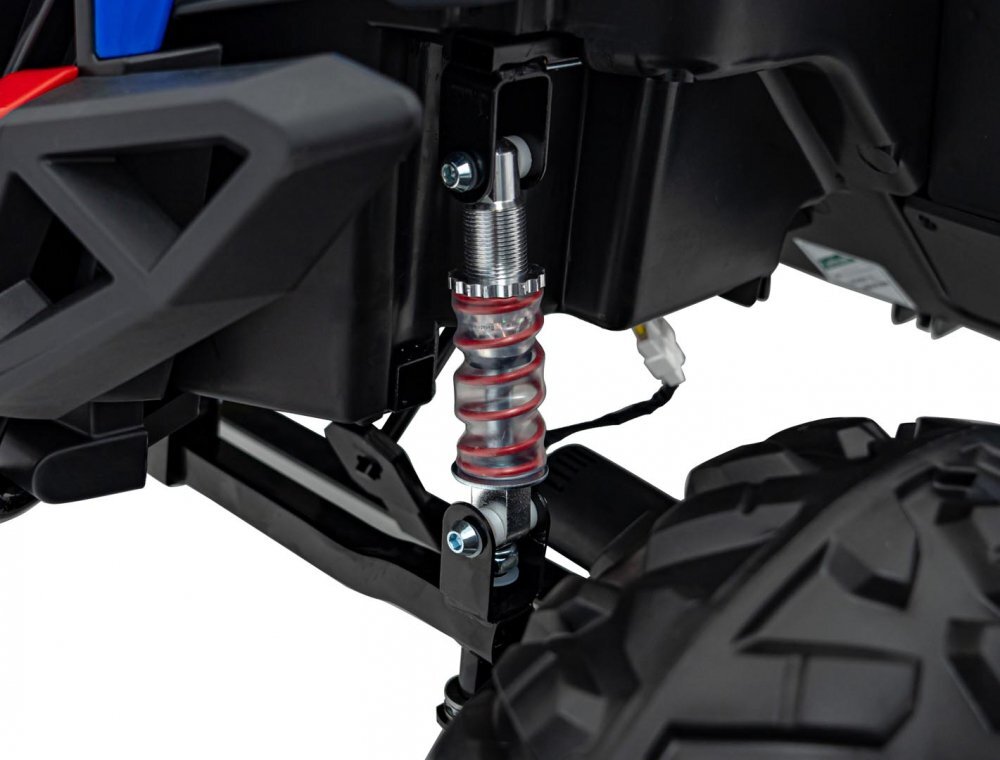 Ramiz Masinuta electrica de teren 4x4 pentru copii UTV-MX 2000N blue motor 4 x 75W baterie 2 x 12V7Ah telecomanda 24 GHz cu 3 viteze panou audio integrat roti eva