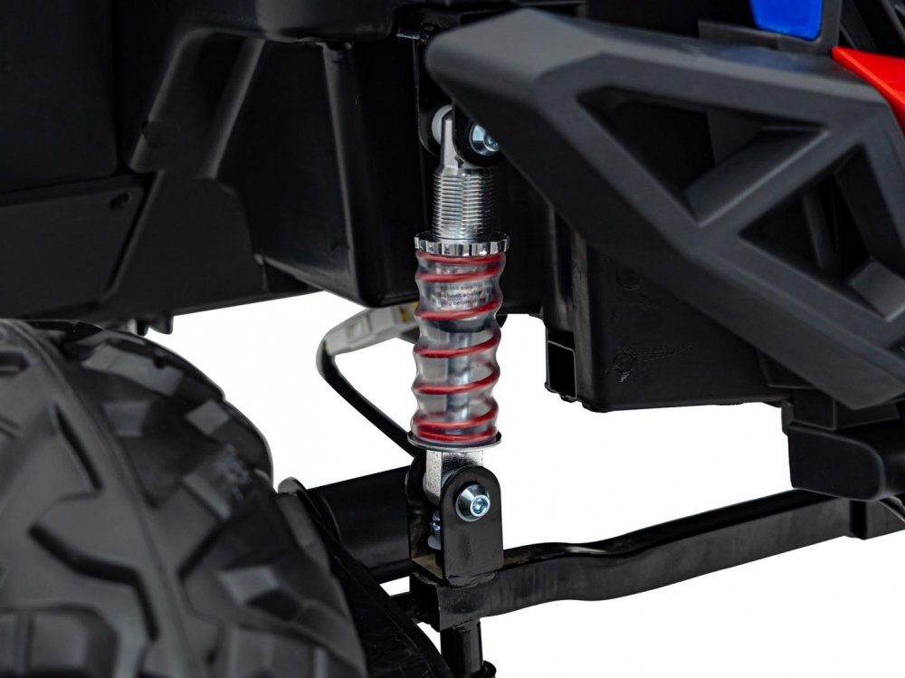 Ramiz Masinuta electrica de teren 4x4 pentru copii UTV-MX 2000N blue motor 4 x 75W baterie 2 x 12V7Ah telecomanda 24 GHz cu 3 viteze panou audio integrat roti eva