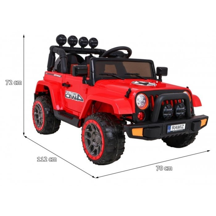 Ramiz Masinuta electrica pentru copii Brd-7588 rosu 140W cu telecomanda suspensii lumini panou audio claxon scaun piele si roti Eva