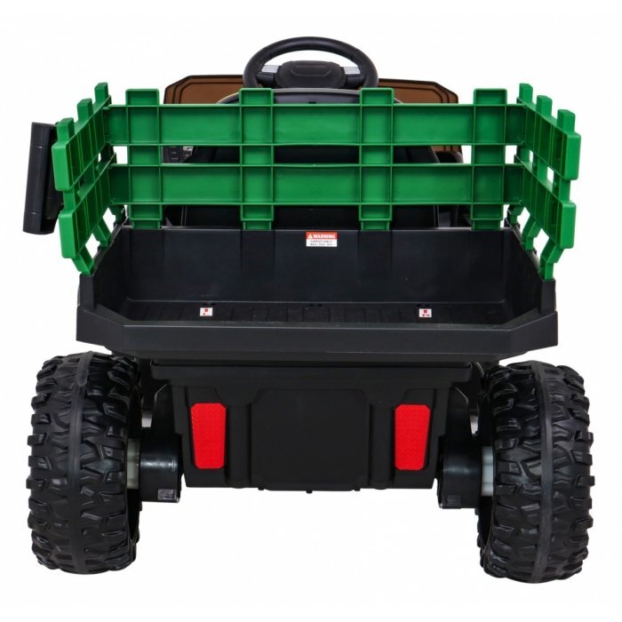 Ramiz Masinuta electrica pentru copii Farmer Pick-Up Verde 70W cu telecomanda scaun tapitat roti Eva deschidere usi telecomanda si lumini