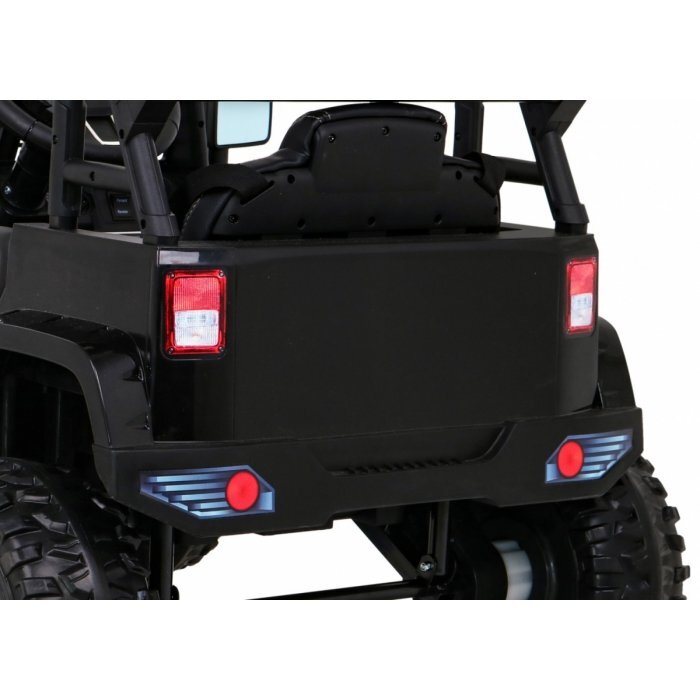 Ramiz Masinuta electrica pentru copii Jeep Dark Night negru 70W cu telecomanda suspensii si lumini scaun piele si panou audio