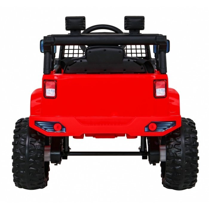 Ramiz Masinuta electrica pentru copii Jeep Dark Night rosu 70W cu telecomanda suspensii si lumini scaun piele si panou audio