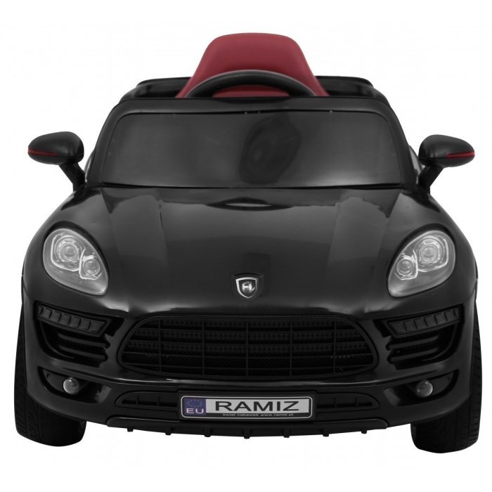 Ramiz Masinuta electrica pentru copii Turbo-S negru 60W cu telecomanda sunete suspensii panou audio si roti din spuma Eva