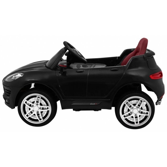 Ramiz Masinuta electrica pentru copii Turbo-S negru 60W cu telecomanda sunete suspensii panou audio si roti din spuma Eva