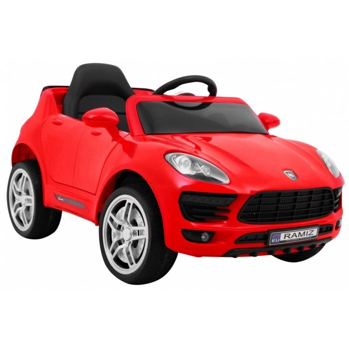 Ramiz Masinuta electrica pentru copii Turbo-S rosu 60W cu telecomanda sunete suspensii panou audio si roti din spuma Eva
