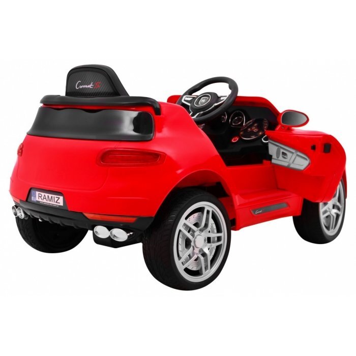 Ramiz Masinuta electrica pentru copii Turbo-S rosu 60W cu telecomanda sunete suspensii panou audio si roti din spuma Eva