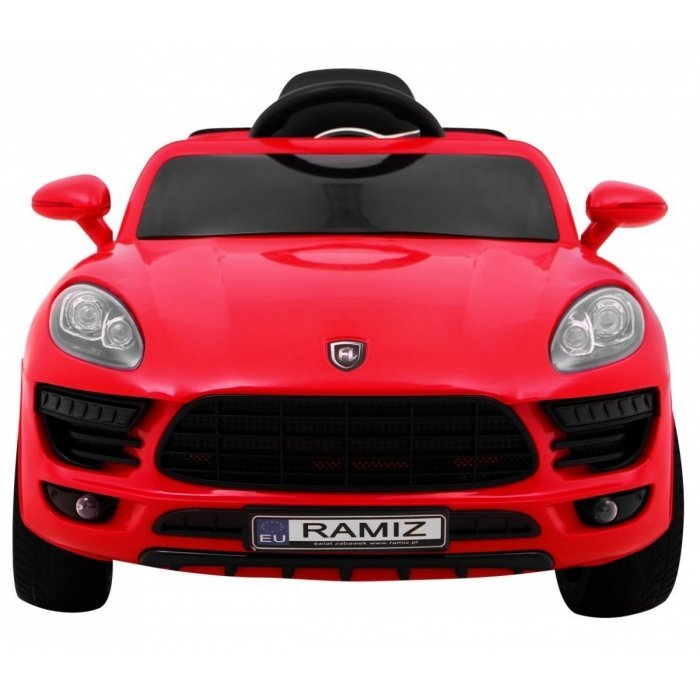 Ramiz Masinuta electrica pentru copii Turbo-S rosu 60W cu telecomanda sunete suspensii panou audio si roti din spuma Eva
