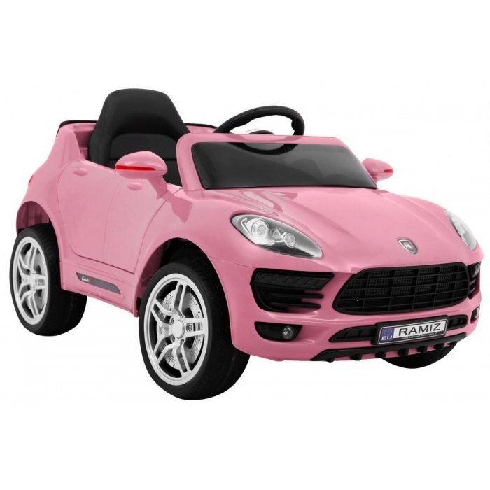 Ramiz Masinuta electrica pentru copii Turbo-S roz 60W cu telecomanda sunete suspensii panou audio si roti din spuma Eva