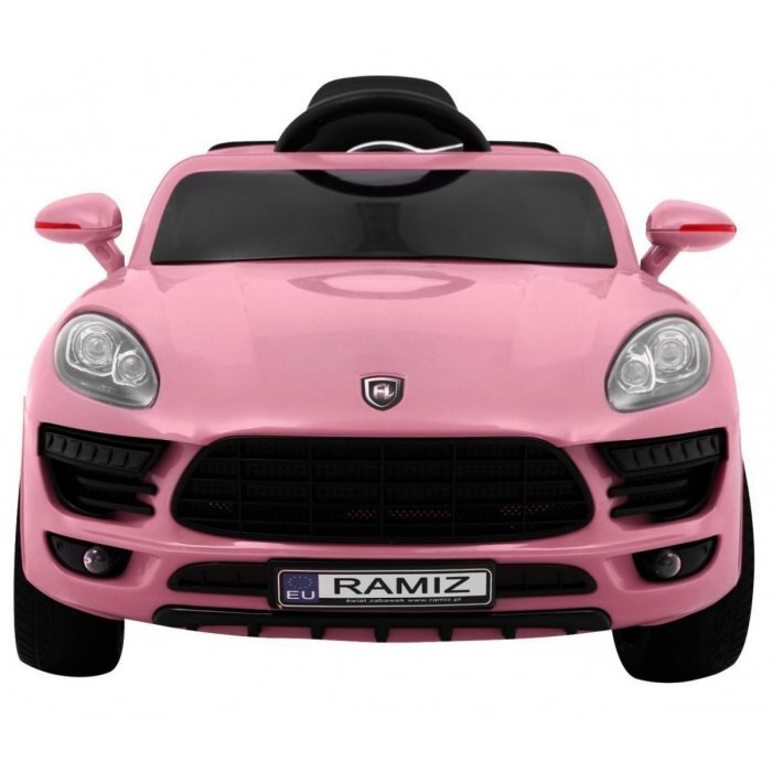 Ramiz Masinuta electrica pentru copii Turbo-S roz 60W cu telecomanda sunete suspensii panou audio si roti din spuma Eva