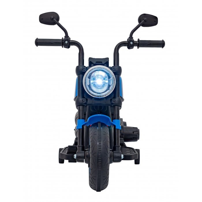 Ramiz Motocicleta electrica pentru copii Chopper Faster AHL008 78x30x55 cm albastru 20W cu lumini panou audio si indicator incarcare
