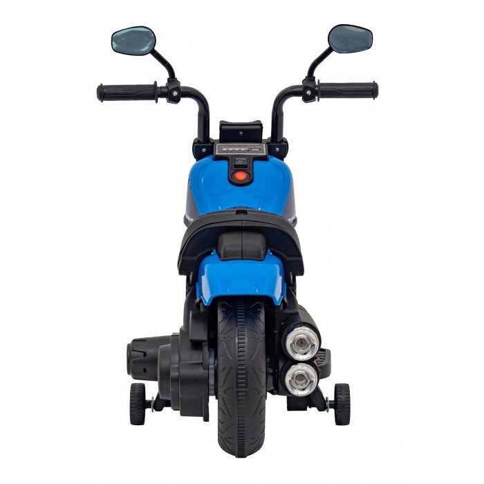 Ramiz Motocicleta electrica pentru copii Chopper Faster AHL008 78x30x55 cm albastru 20W cu lumini panou audio si indicator incarcare