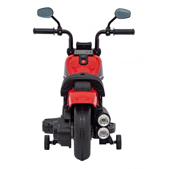 Ramiz Motocicleta electrica pentru copii Chopper Faster AHL008 78x30x55 cm rosu 20W cu lumini panou audio si indicator incarcare