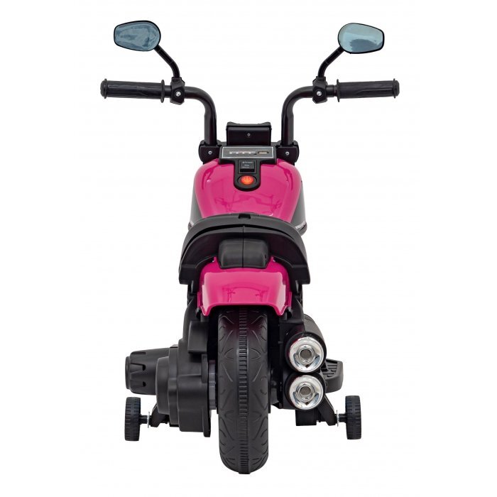 Ramiz Motocicleta electrica pentru copii Chopper Faster AHL008 78x30x55 cm roz 20W cu lumini panou audio si indicator incarcare
