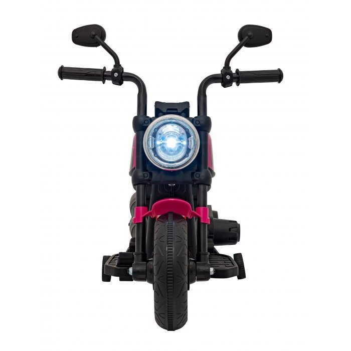 Ramiz Motocicleta electrica pentru copii Chopper Faster AHL008 78x30x55 cm roz 20W cu lumini panou audio si indicator incarcare