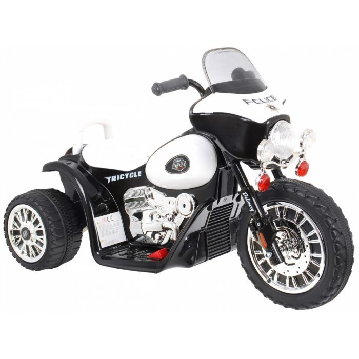 Ramiz Motocicleta electrica pentru copii Chopper JT568 negru cu panou audio si lumini Led 20w 79x46x54 cm