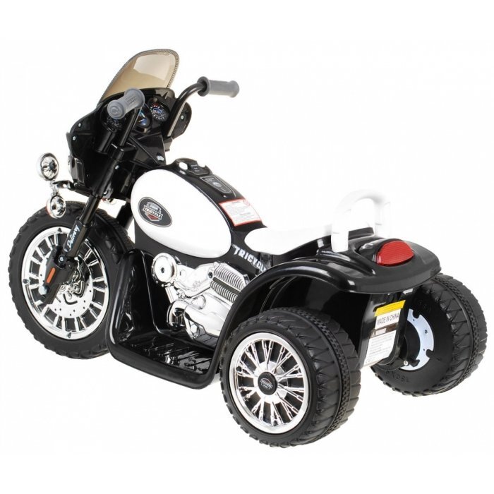 Ramiz Motocicleta electrica pentru copii Chopper JT568 negru cu panou audio si lumini Led 20w 79x46x54 cm
