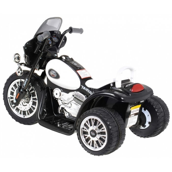 Ramiz Motocicleta electrica pentru copii Chopper JT568 negru cu panou audio si lumini Led 20w 79x46x54 cm