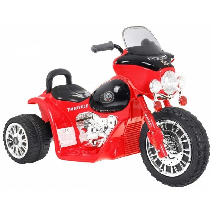 Ramiz Motocicleta electrica pentru copii Chopper JT568 rosu cu panou audio si lumini Led 20w 79x46x54 cm